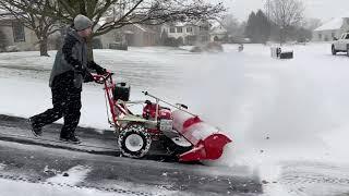 Clearing Snowy Driveways With The Power Broom - Turf Teq Snow Removal Machines