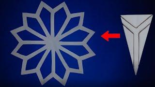 How to make a paper snowflake 종이 눈송이 Slowly and Easily  [Design Paper Ideas]