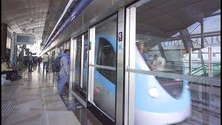 United Arab Emirates, Dubai, metro ride from First Abu Dhabi Bank to Noor Bank