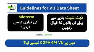 VU Date Sheet Fall 2024 | Midterm and Final Exam Schedule Explained