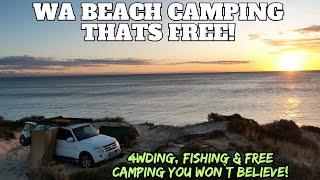 BEACH CAMPING CLOSE TO PERTH! Free camping OFF-ROAD OVERLANDING in a PAJERO 4X4