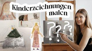 Kinderzeichnungen im heutigen Stil nachmalen *und dabei verzweifeln*// I'mJette