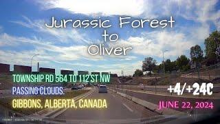 Jurassic Forest to Oliver, Edmonton, Alberta, Canada. +4/+24 Celsius.