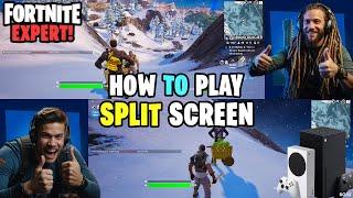 FORTNITE - HOW TO SETUP SPLIT SCREEN on Xbox Series X|S 