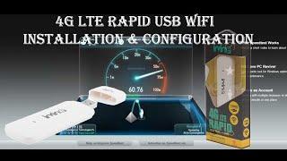 IRVINE 4G WIFI  Modem ,(4G LTE RAPID USB WIFI)  Installation & Configuration