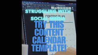 Struggling with Social Media Try This Content Calendar Template! | #shorts#viral #respect