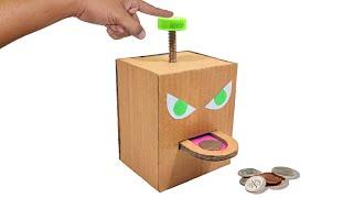 How To Make a Coin Bank Box From Cardboard | Awesome Cardboard Project