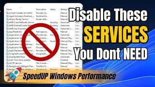 Disable THESE Windows 11 SERVICES Right Now ( Speedup Windows Performance)