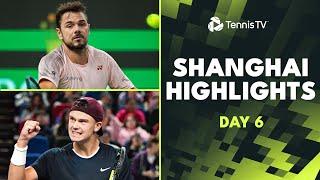 Rune vs Berrettini, Wawrinka vs Cobolli, Fritz & Dimitrov Return | Shanghai 2024 Highlights Day 6