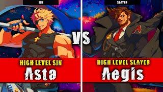 GGST | Asta (Sin) VS Aegis (Slayer) | Guilty Gear Strive High level gameplay