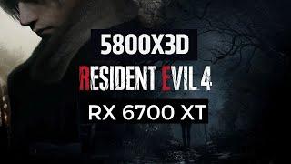 Resident Evil 4 Remake RX 6700 XT Ryzen 7 5800X3D MAX Settings 1440P