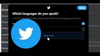 TWITTER language preference