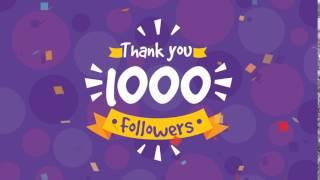 1000 followers Animation free Template - Adobe After Effects