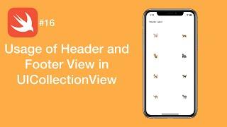 Usage of Header and Footer View in UICollectionView - Swift #16 - iOS Programming