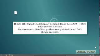 Oracle JDK 11 Zip Installation on Debian 8 and Set JAVA_HOME Environment Variable | Java 11 (LTS)