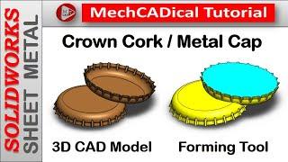 Crown Cork / Metal Cap In SolidWorks Sheet Metal