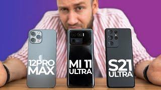 Mi 11 Ultra &  S21 Ultra vs iPhone 12 Pro Max Camera Test! | VERSUS