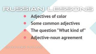 RUSSIAN LESSONS | Adjective-Noun Agreement