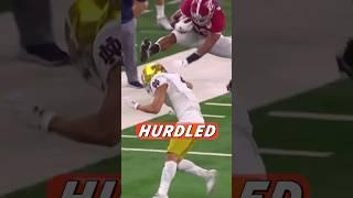 He got HURDLED in the Rose Bowl  #whathappened #rosebowl #cfb