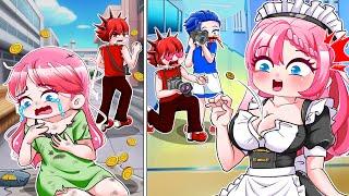 Maid Anna as Photo Model vs Raddy & Sky - Alex Saves Love | Gacha Life Rainbow Z