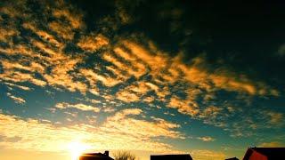 Beautiful Sunset Clouds Moving Background Time Lapse