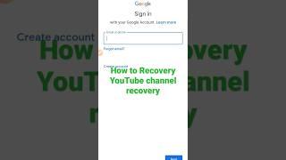 How to Recovery YouTube channel recovery