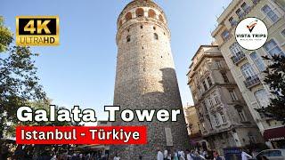 ISTANBUL TURKEY GALATA TOWER 4K WALKING TOUR 2024