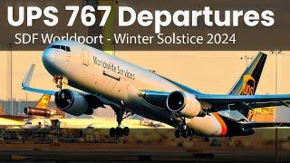 767 UPS Departures -  SDF Louisville Worldport - December 22 2024.  Winter Solstice