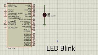 Blink Led using PIC Microcontroller | PIC16F877A and MPLABX IDE