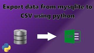 Export data from mysqlite to CSV using python