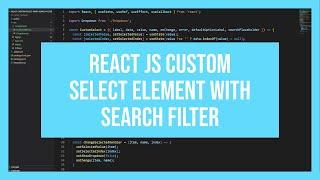 ReactJS custom select element with search filter