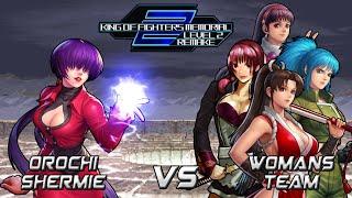 KOFM Lv2 Remake - Battle Series: Orochi Shermie vs Womans Team