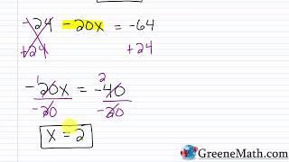 Solving Linear Equations in one Variable