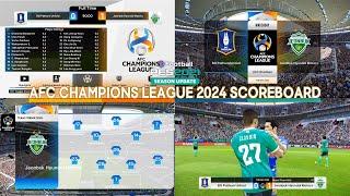 PES 2021 & Football Life 2024 - AFC Champions League 2024 Scoreboard Update