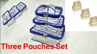 DIY: Three Pouches Set , Multi Purpose Pouches Tutorial By Anamika Mishra....