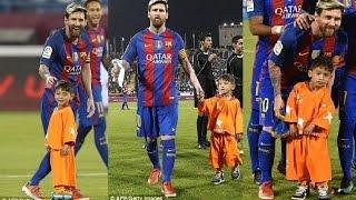 Little Kid Doesn't want to Leave Lionel Messi's Side in Doha !! MUST WATCH