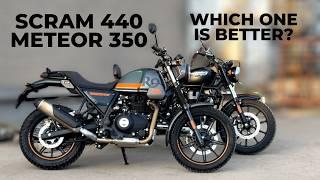 Royal Enfield Scram 440 vs Meteor 350 | Same Price Different Bikes | Motorxone