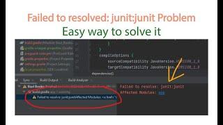 Failed to resolve Junit problem