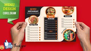 Restaurant menu Design in CorelDraw  Adobe tutorial