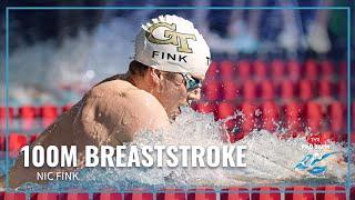 Nic Fink Pulls Out Win by .08 in Men's 100M Breaststroke | 2023 TYR Pro Swim Series Westmont