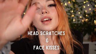 ASMR for after a long day  Head Scratches and Face Kisses (Soft Spoken)