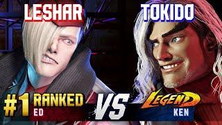 SF6 ▰ LESHAR (#1 Ranked Ed) vs TOKIDO (Ken) ▰ High Level Gameplay