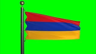 Armenia flag   Green Screen   Motion background   4K UHD 60fps   Royalty Free   Flag footage