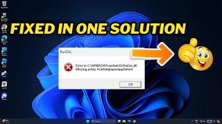 How to fix Missing entry: PcaWallpaperAppDetect error in Windows 11 (quick fix) | 2024