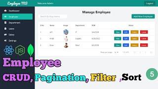 Employee Management in MERN Stack– CRUD Operations, Sorting, Pagination, & Filtering (Part 5)