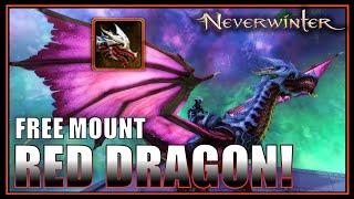 NEW Red Dragon is MASSIVE! -  Showcase of Free Legendary Mount! - Quest Complete! - Neverwinter M28