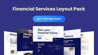 Get a FREE Financial Services Layout Pack for Divi