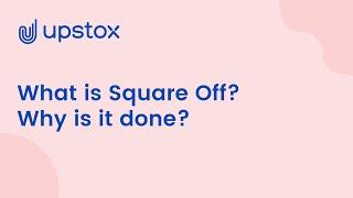 How To Square Off using Upstox