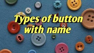 Types of buttons for clothes