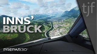 Prepar3D v4.5 | Aerosoft Airbus A320 Professional | Innsbruck landing | LOWI | Dangerous approach!